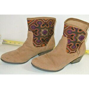 Sbicca Vintage Collection Suede Western Bootie Women Size 6.5
